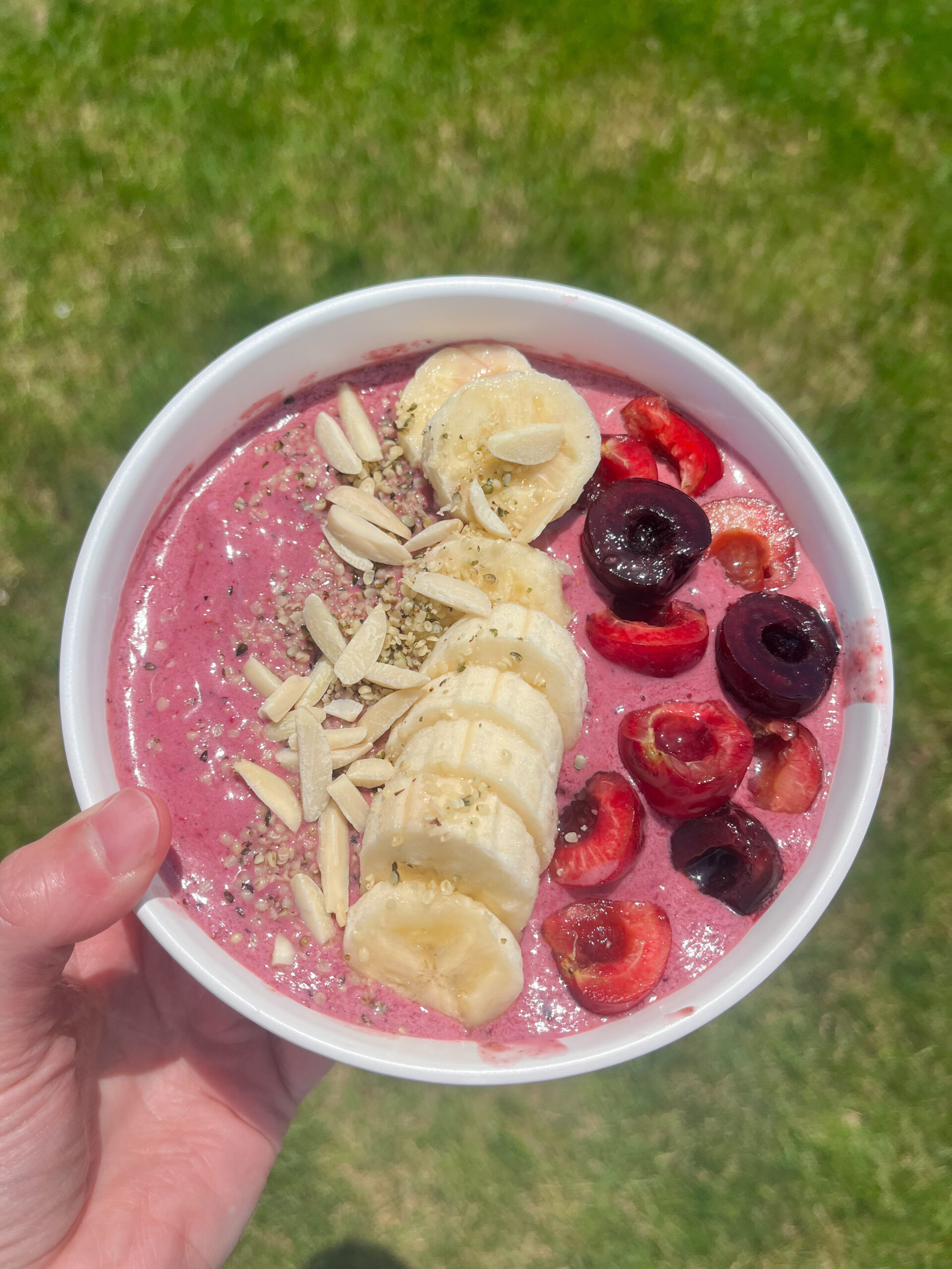 Post-Workout Recovery Tart Cherry Almond Smoothie Bowl